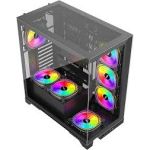 1stPlayer 1st Player MIKU Mi8 Black Mid Tower Case with 7 x ARGB Fans