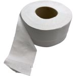 CTS Wholesale 2 ply white mini jumbo recycled toilet rolls - 12 x 150m 76mm core