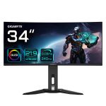 GIGABYTE MO34WQC2 34" OLED WQHD Curved Gaming Monitor - 3440 x 1440, 240Hz, 0.03ms, KVM, 250 cd/m²,