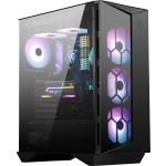 MSI MPG GUNGNIR 110R Mid Tower Gaming Computer Case Black, USB 3.2 Gen2 Type C, 4x 120mm ARGB Fan, Mystic Light Sync, 1 to 6 ARGB Control board, 2x Tempered Glass Panels, ATX, mATX, mini-ITX