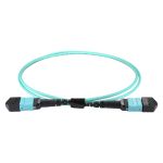 Cablenet 1.5m OM4 MPO (F) to MPO (F) Female 12F Aqua Trunk Cable Method B