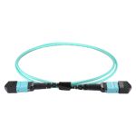 Cablenet 30m OM4 MPO (F) to MPO (F) Female 12F Aqua Trunk Cable Method B