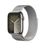 Apple Watch Series 9 45 mm Digital 396 x 484 pixels Touchscreen 4G Silver Wi-Fi GPS (satellite)