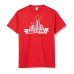 Mikrotik T-shirt Building/Tower Design - Red (Size M)