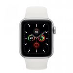 Apple Watch Series 5 GPS, 40mm Silver Aluminium Case with White Sport Band