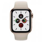 Apple Watch Series 5 GPS + Cellular, 44mm Gold Stainless Steel Case with Stone Sport Band - S/M & M/L