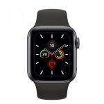 Apple Watch Series 5 GPS + Cellular, 40mm Space Grey Aluminium Case with Black Sport Band - S/M & M/L