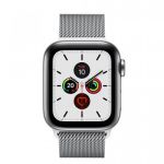 Apple Watch Series 5 GPS + Cellular, 40mm Stainless Steel Case with Stainless Steel Milanese Loop
