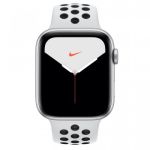 Apple Watch Nike Series 5 GPS + Cellular, 44mm Silver Aluminium Case with Pure Platinum/Black Nike Sport Band - S/M & M/L