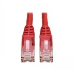 Tripp Lite Cat6 Gigabit Snagless Molded Patch Cable (RJ45 M/M) - Red, 2-ft.