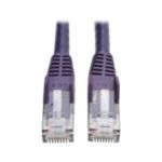 Tripp Lite Cat6 Gigabit Snagless Molded Patch Cable (RJ45 M/M) - Purple, 3-ft.