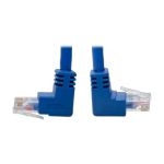 Tripp Lite Up-Angle Cat6 UTP Patch Cable, RJ45, Up-Angle Male/Down-Angle Male, Gigabit, Molded, M/M, Blue, 0.31 m