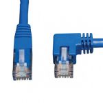 Tripp Lite Cat6 Gigabit Molded Patch Cable (RJ45 Right Angle M to RJ45 M) - Blue, 1.52 m