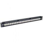 Tripp Lite 24-Port 1U Rack-Mount Cat6a Feedthrough Patch Panel, RJ45 Ethernet