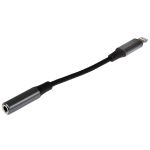Maplin Lightning Connector to 3.5mm Female Jack Headphone Adapter - 5cm
