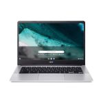 Acer Chromebook 314 C934 - Intel Celeron - N5100 / up to 2.8 GHz - Chrome OS - UHD Graphics - 8 GB RAM - 128 GB eMMC - 14" TN 1920 x 1080 (Full HD) - Wi-Fi 6 - titanium grey - kbd: UK