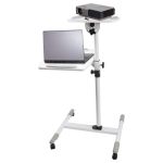 ProperAV Mobile Desk Workstation & Projector Stand - White