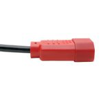 Tripp Lite Standard Computer Power Extension Cord Lead Cable, 10A, 18AWG (IEC-320-C14 to IEC-320-C13, Red Plugs), 1.22 m
