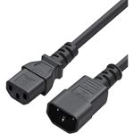 Tripp Lite Heavy-Duty Power Extension Cord Lead Cable, 15A, 14AWG (IEC-320-C14 to IEC-320-C13), 0.31 m