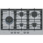 Bosch Series 6 75cm 5 Burner Gas Hob - Stainless Steel