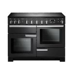 Rangemaster Professional Deluxe 110 Range cooker Electric Zone induction hob Black, Chrome