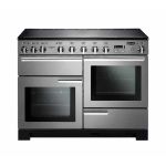 Rangemaster Professional Deluxe 110 Induction Freestanding cooker Electric Zone induction hob Black, Stainless steel