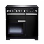 Rangemaster Professional Deluxe 90 Induction Freestanding cooker Electric Zone induction hob Black