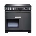 Rangemaster Professional Deluxe 90 Induction Freestanding cooker Electric Zone induction hob Black, Grey