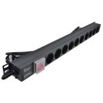 LMS 1U 10Way Vertical 16A Schuko > Schuko Plug PDU