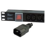 Dynamode PDU-12WS-H-IEC-IEC power distribution unit (PDU) 12 AC outlet(s) Black