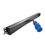 LMS 12 Way Vertical 13A Switched PDU / Power Bar > 16AMP Commando Plug (Rackmount)