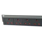 LMS 1U 12 WAY Vert 13A PDU + SWITCH  > 16A CMDO
