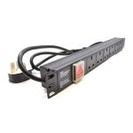 LMS 1U 6 Way High Density Horizontal 13A Switched 19" PDU / Power Bar (Rackmount)