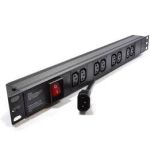 LMS 1U 8 Way Horizontal IEC C13 10A Switched PDU > IEC C14 Plug (Rackmount)