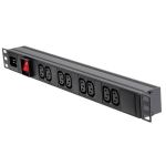 LMS MODULAR- 1U 8 WAY Horiz IEC 10A PDU + SWITCH