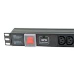 LMS 1U 8 Way Horizontal IEC 10A Switched PDU > UK Plug w/ Surge Protection (Rackmount)