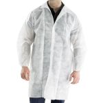 BEESWIFT POLPROP DISP Visitors Coat WHITE XL  - Pack of 50