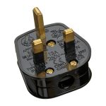 Cablenet UK Mains Plug 13Amp Black (BS1363)