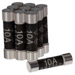 Maplin 10 Amp Domestic Fuse BS1362 6.3mm x 25.4mm - Pack of 10