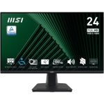 MSI Pro MP245G 24 Inch Monitor, FHD (1920 x 1080), 100Hz, IPS, 1ms, 1x HDMI 1.4b, 1x DP 1.2a output, 1x D-Sub(VGA), Built-in Speakers, Anti-Glare, Anti-Flicker, Less Blue light, TÜV Certified, VESA, Kensington, Black
