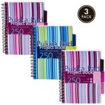 CTS Wholesale Pukka Pad Stripes Polypropylene Project Book 250 Pages A5 Blue/Pink (3)