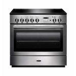 Rangemaster Professional + FX Freestanding cooker Electric Zone induction hob Stainless steel