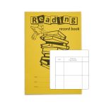 Rhino A5 Reading Record Book 40 Page, Yellow, Reading Record Template (Pack of 25)