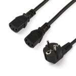 StarTech.com C13 Power Cord - Schuko CEE7 to 2x C13 - 2 m