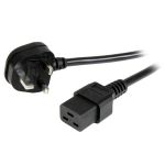StarTech.com 2m, BS-1363 - IEC 320 C19 power cable Black BS 1363 C19 coupler