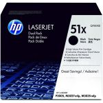 HP Q7551XD/51XD Toner cartridge black twin pack, 2x13K pages ISO/IEC 19752 Pack=2 for HP LaserJet P
