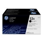 HP Q7553XD/53XD Toner cartridge black twin pack, 2x7K pages ISO/IEC 19752 Pack=2 for HP LaserJet P 2