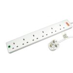 Microconnect RB-05M06SPD power extension 5 m 6 AC outlet(s) Indoor White