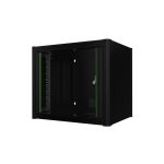 Lanview RWM09U45BL rack cabinet 9U Wall mounted rack Black