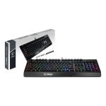 MSI VIGOR GK20 RGB Gaming Keyboard ' UK Layout, Membrane switches, Rainbow RGB Lighting effect, Ergonomic keycaps, Hotkeys for media and lighting control, water repellent keyboard design'